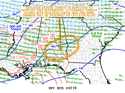 Mesoscale Discussion 278