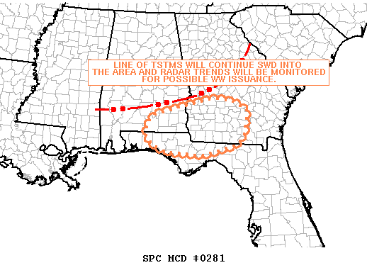 Mesoscale Discussion 281