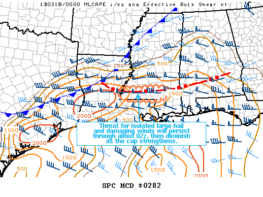 Mesoscale Discussion 282