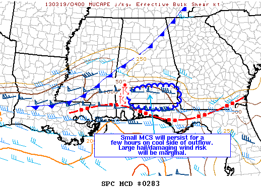 Mesoscale Discussion 283