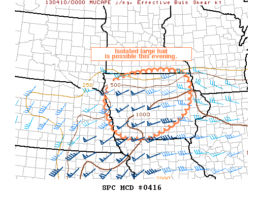 Mesoscale Discussion 416