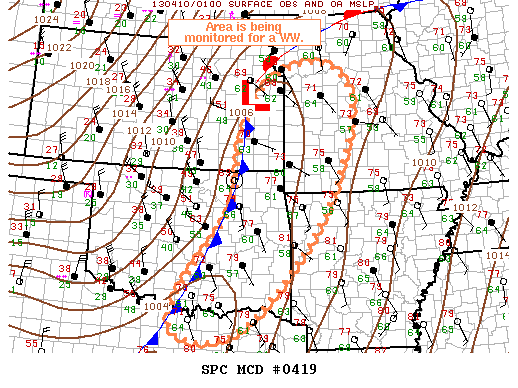 Mesoscale Discussion 419