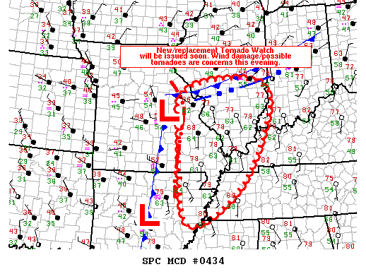 Mesoscale Discussion 434