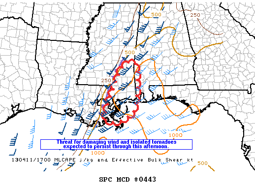 Mesoscale Discussion 443