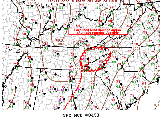Mesoscale Discussion 453