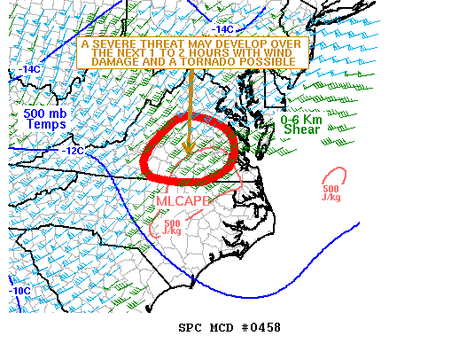 Mesoscale Discussion 458