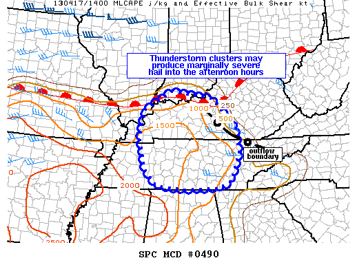 Mesoscale Discussion 490
