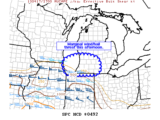Mesoscale Discussion 492