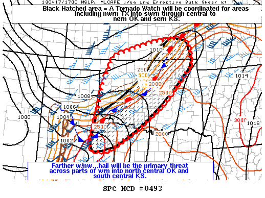 Mesoscale Discussion 493