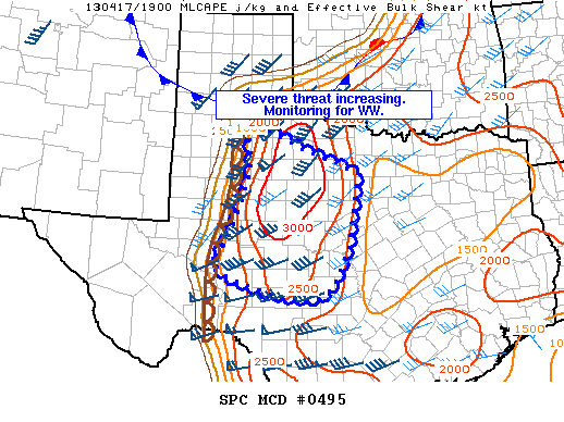 Mesoscale Discussion 495