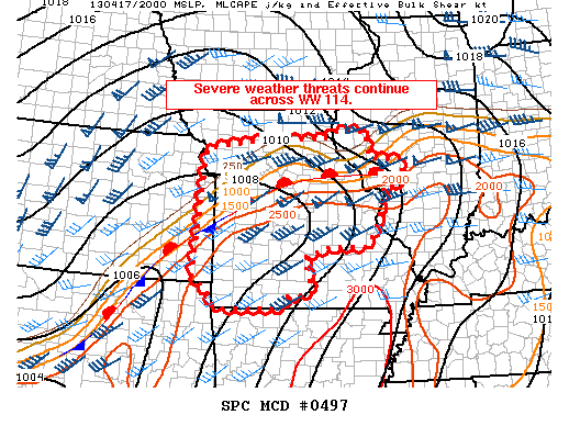 Mesoscale Discussion 497