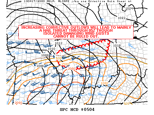 Mesoscale Discussion 504