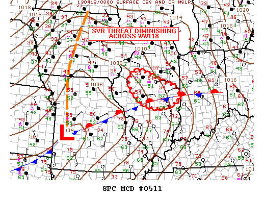 Mesoscale Discussion 511