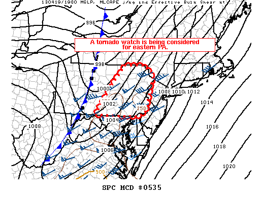 Mesoscale Discussion 535