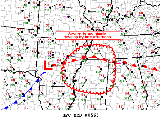 Mesoscale Discussion 563