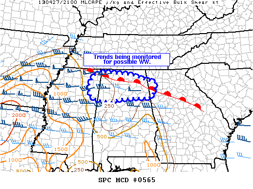 Mesoscale Discussion 565