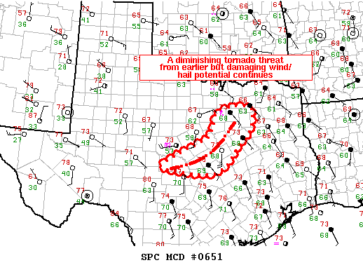 Mesoscale Discussion 651