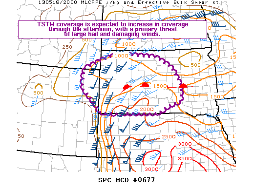 Mesoscale Discussion 677