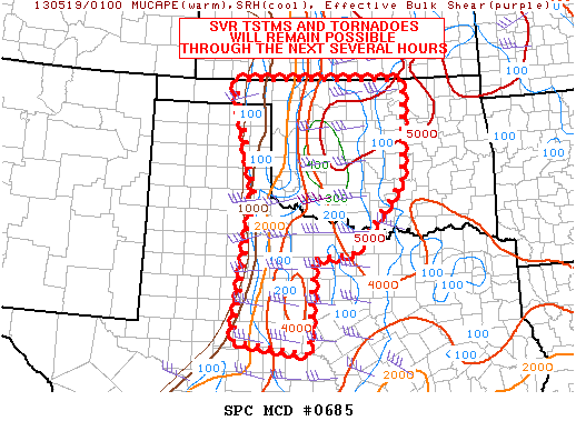 Mesoscale Discussion 685