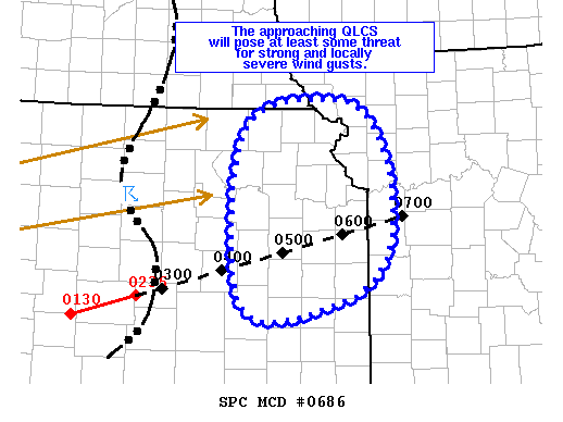 Mesoscale Discussion 686