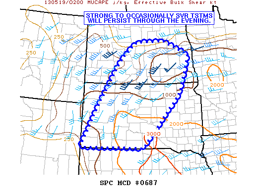 Mesoscale Discussion 687