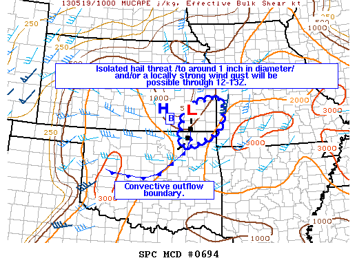 Mesoscale Discussion 694