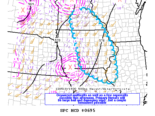 Mesoscale Discussion 695