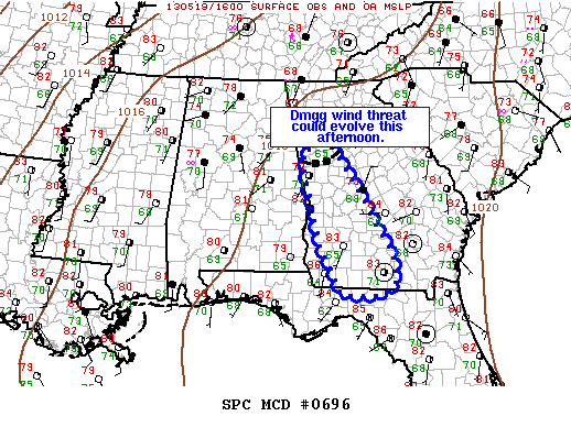 Mesoscale Discussion 696