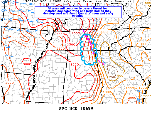 Mesoscale Discussion 699