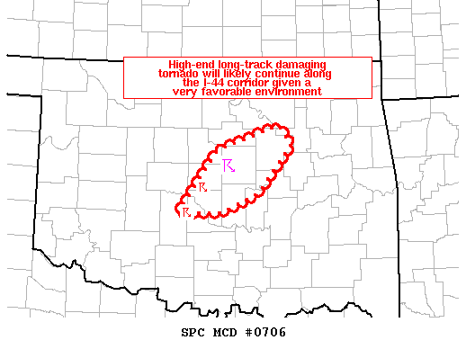 Mesoscale Discussion 706