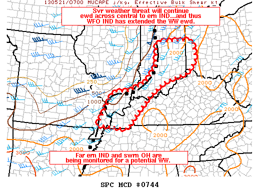 Mesoscale Discussion 744
