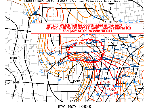 Mesoscale Discussion 820