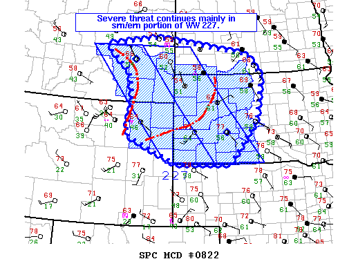 Mesoscale Discussion 822