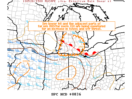 Mesoscale Discussion 836