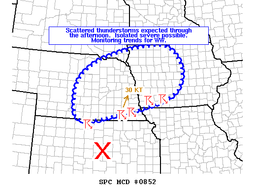 Mesoscale Discussion 852