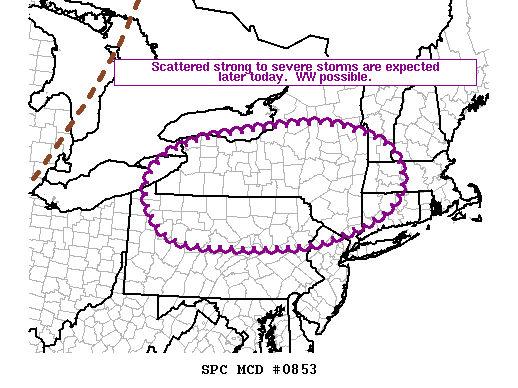 Mesoscale Discussion 853