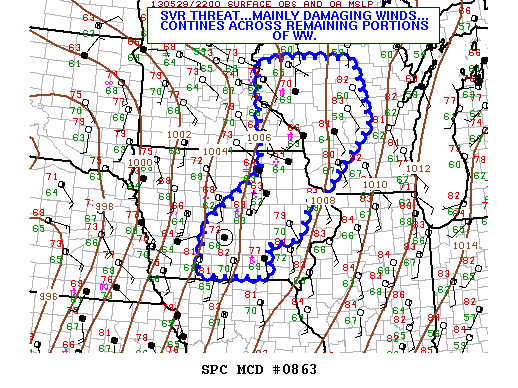 Mesoscale Discussion 863