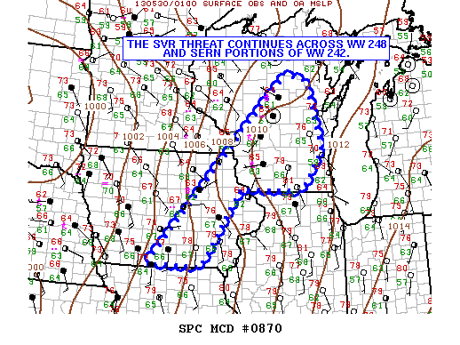 Mesoscale Discussion 870