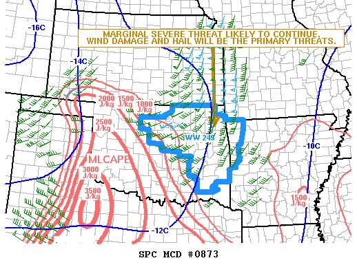 Mesoscale Discussion 873