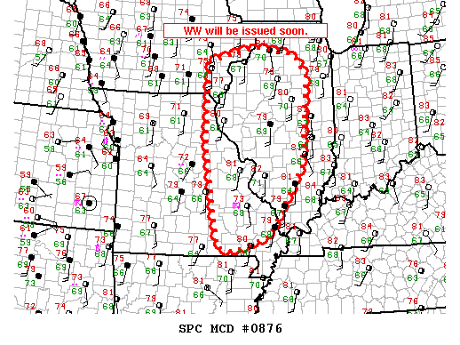 Mesoscale Discussion 876