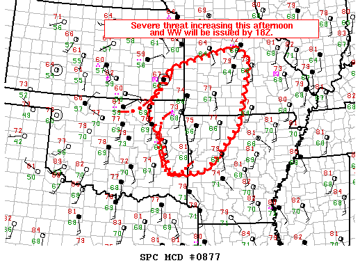 Mesoscale Discussion 877