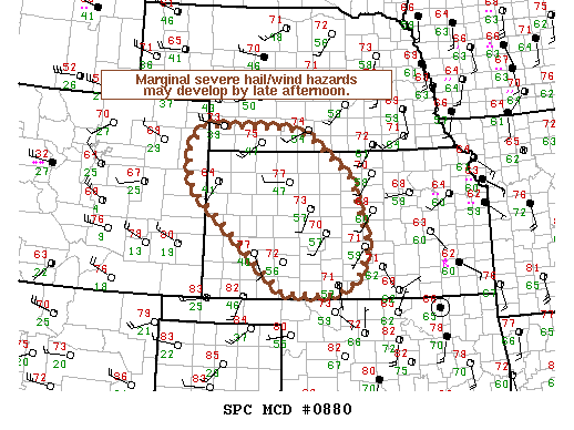 Mesoscale Discussion 880