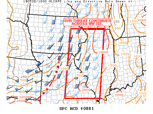 Mesoscale Discussion 881