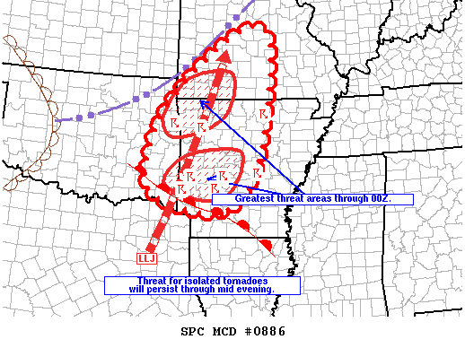 Mesoscale Discussion 886