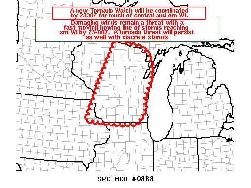 Mesoscale Discussion 888