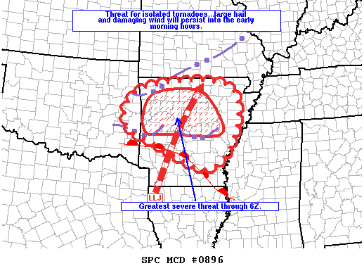 Mesoscale Discussion 896