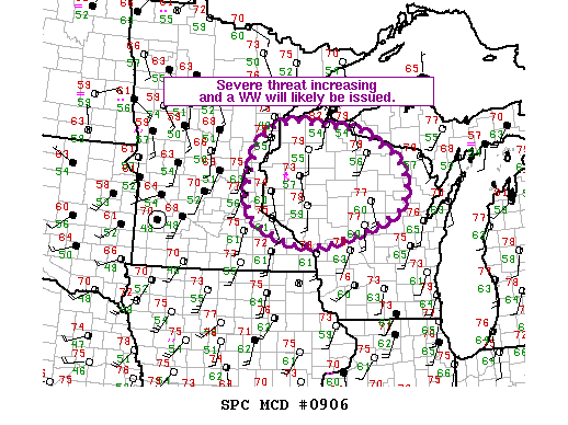 Mesoscale Discussion 906