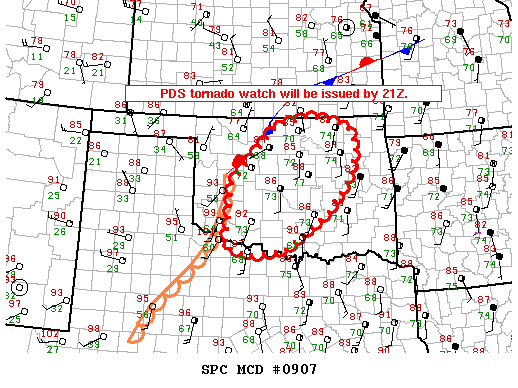 Mesoscale Discussion 907