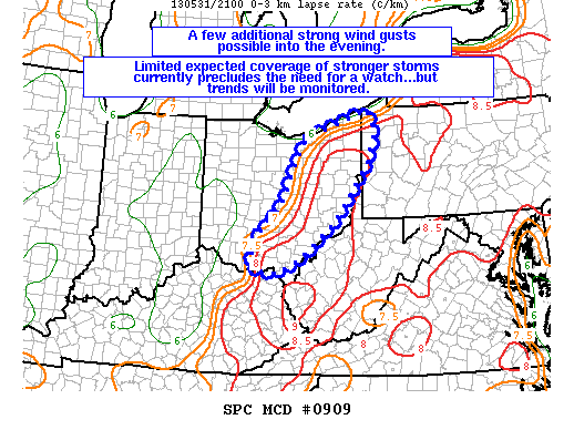 Mesoscale Discussion 909