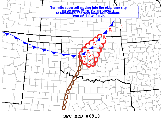 Mesoscale Discussion 913